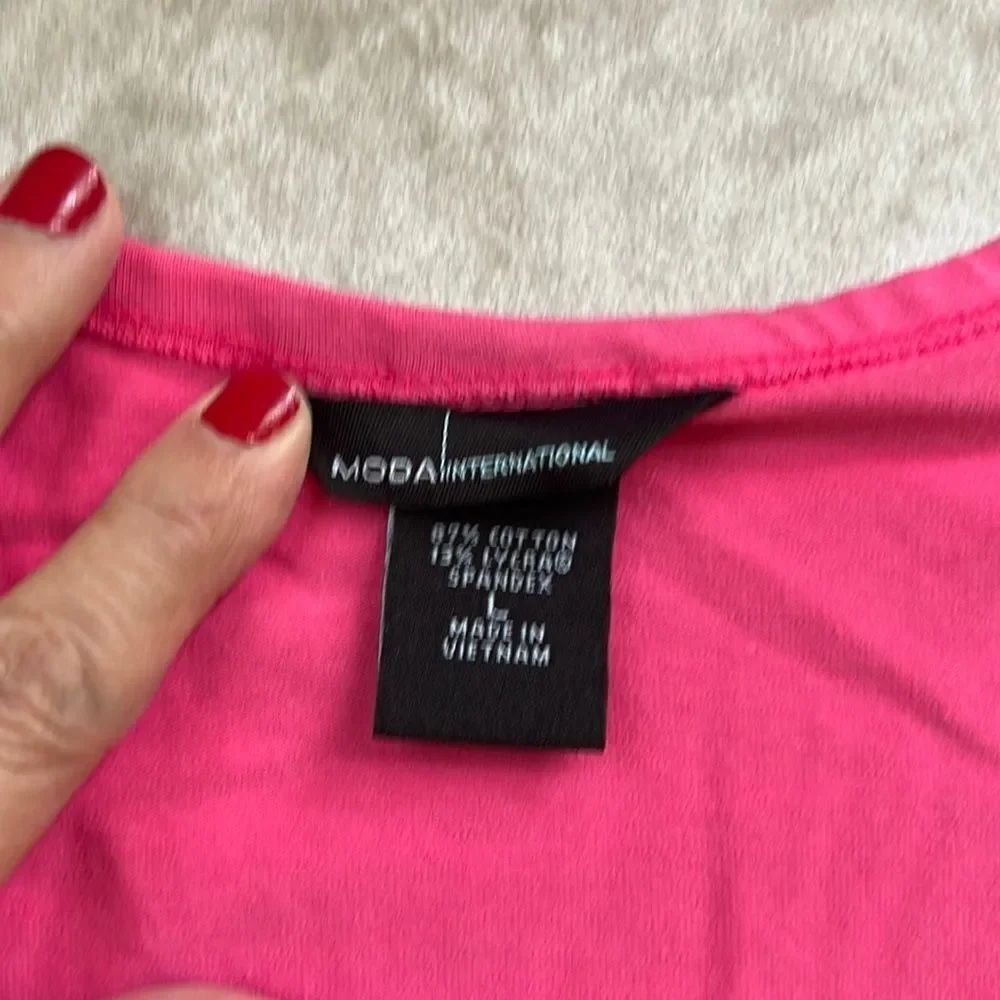 *Moda Intl* Sz L Cotton Spandex Bodycon Tank Dress EUC - Picture 2 of 7
